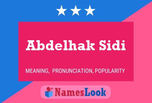 Abdelhak Sidi 名字海报