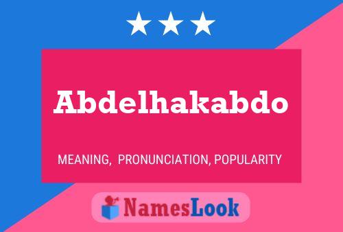 Abdelhakabdo 名字海报