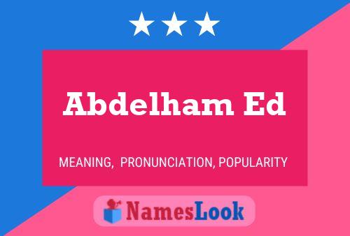 Abdelham Ed 名字海报