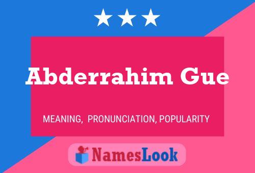 Abderrahim Gue 名字海报