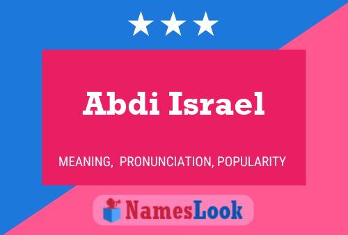 Abdi Israel 名字海报