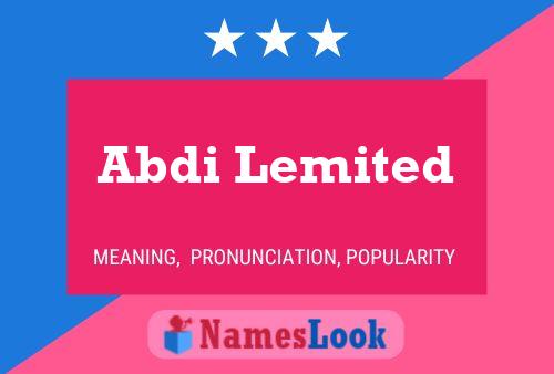 Abdi Lemited 名字海报