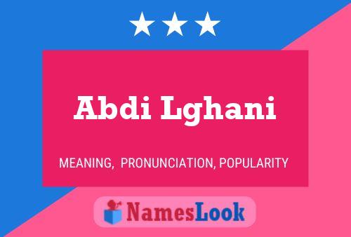 Abdi Lghani 名字海报