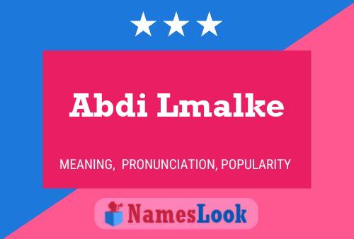 Abdi Lmalke 名字海报