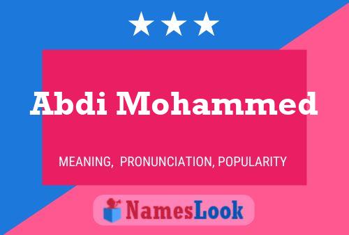 Abdi Mohammed 名字海报