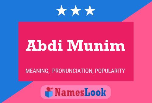 Abdi Munim 名字海报