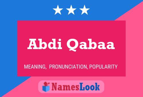 Abdi Qabaa 名字海报