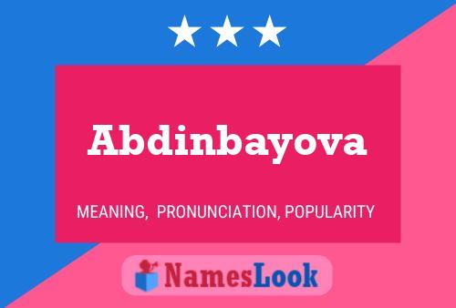 Abdinbayova 名字海报