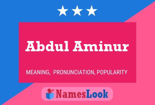 Abdul Aminur 名字海报