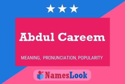 Abdul Careem 名字海报