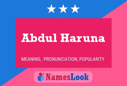 Abdul Haruna 名字海报