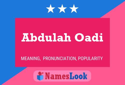 Abdulah Oadi 名字海报