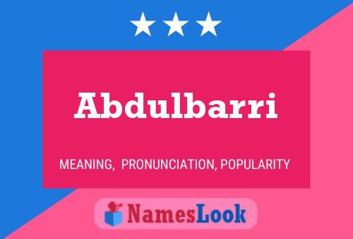 Abdulbarri 名字海报