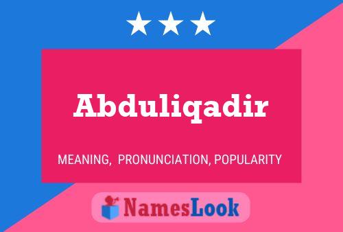 Abduliqadir 名字海报