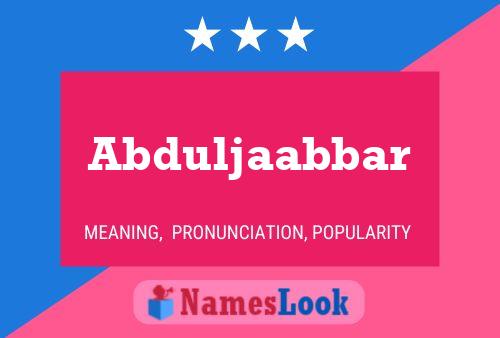 Abduljaabbar 名字海报