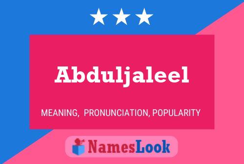 Abduljaleel 名字海报