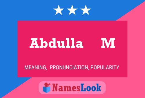 Abdulla     M 名字海报