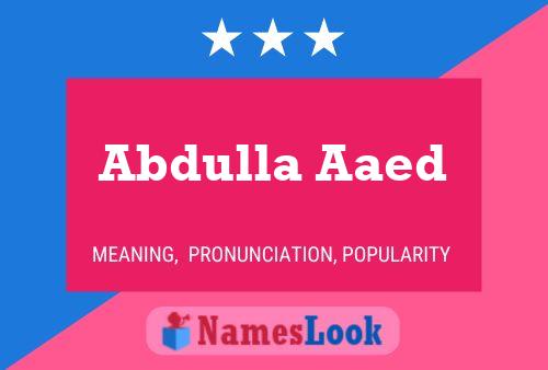 Abdulla Aaed 名字海报