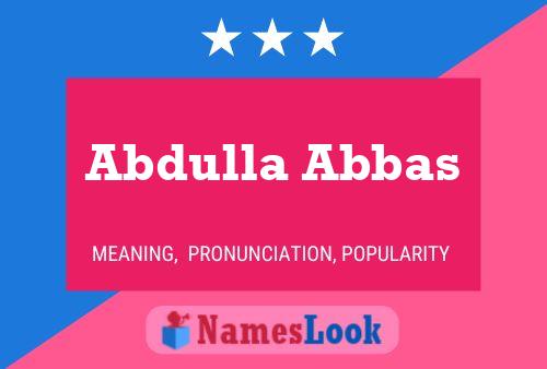 Abdulla Abbas 名字海报