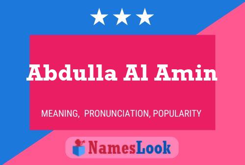 Abdulla Al Amin 名字海报