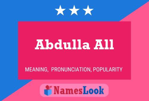 Abdulla All 名字海报