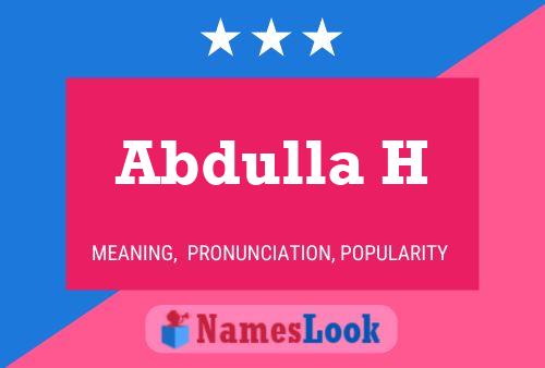 Abdulla H 名字海报