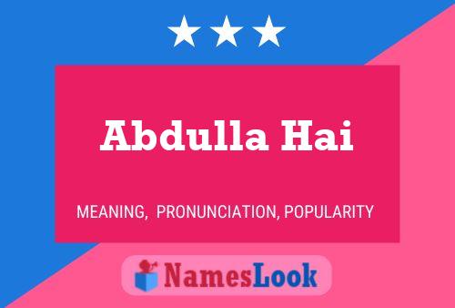 Abdulla Hai 名字海报