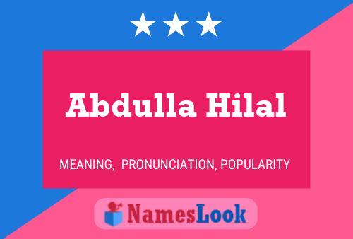 Abdulla Hilal 名字海报