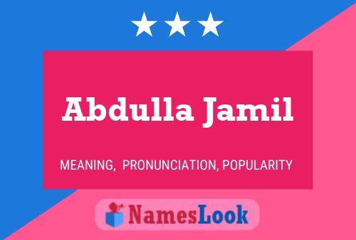 Abdulla Jamil 名字海报