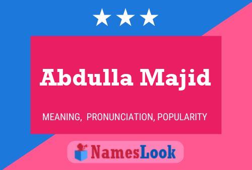 Abdulla Majid 名字海报