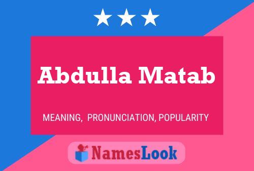 Abdulla Matab 名字海报