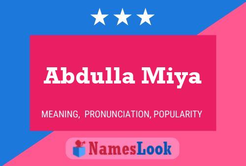 Abdulla Miya 名字海报