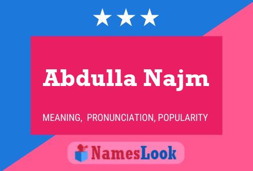 Abdulla Najm 名字海报