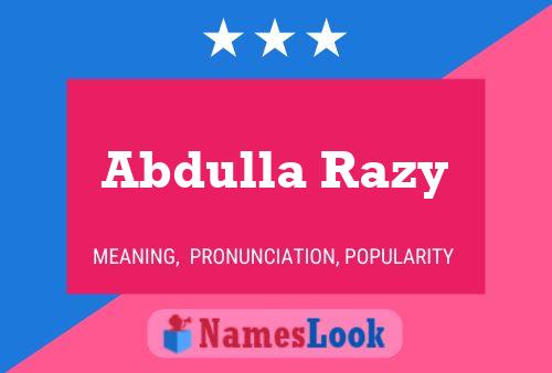 Abdulla Razy 名字海报