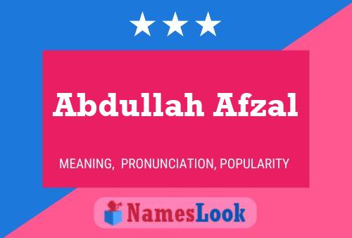 Abdullah Afzal 名字海报