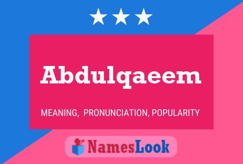 Abdulqaeem 名字海报