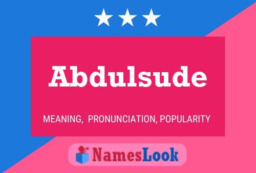 Abdulsude 名字海报