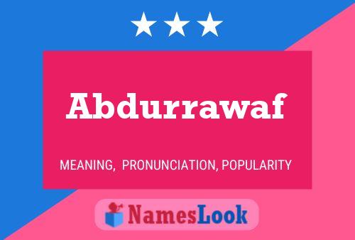 Abdurrawaf 名字海报