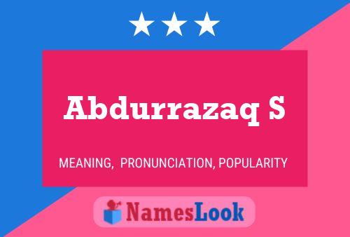 Abdurrazaq S 名字海报