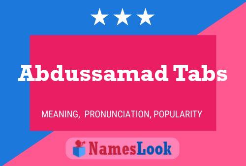 Abdussamad Tabs 名字海报