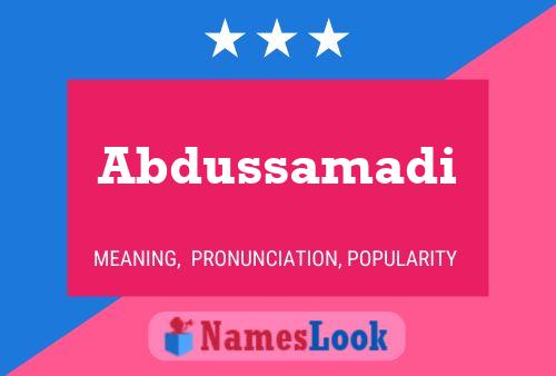 Abdussamadi 名字海报