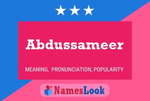 Abdussameer 名字海报