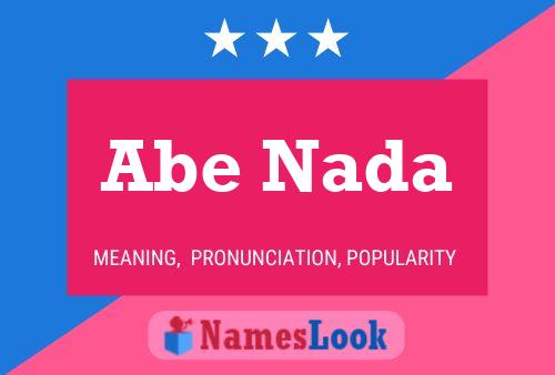 Abe Nada 名字海报