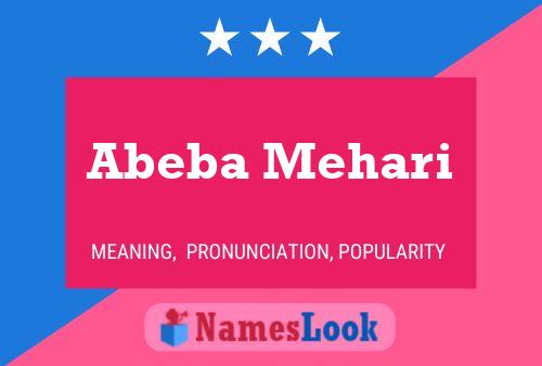 Abeba Mehari 名字海报