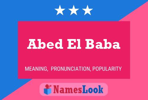 Abed El Baba 名字海报