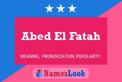 Abed El Fatah 名字海报