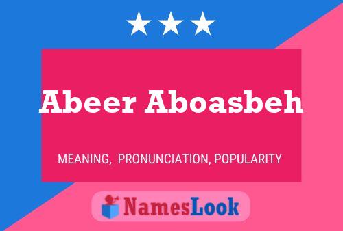 Abeer Aboasbeh 名字海报