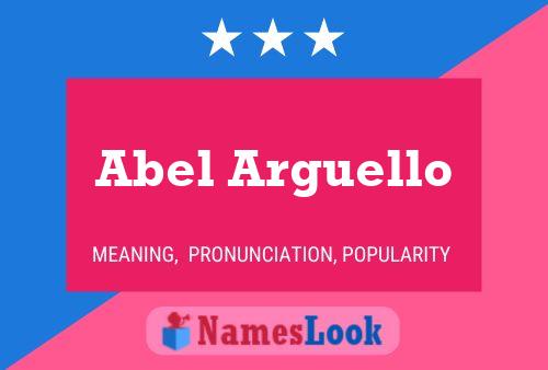 Abel Arguello 名字海报