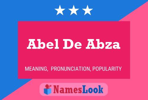 Abel De Abza 名字海报