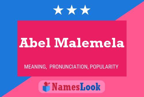 Abel Malemela 名字海报